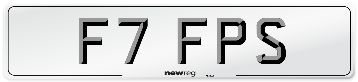 F7 FPS Number Plate from New Reg